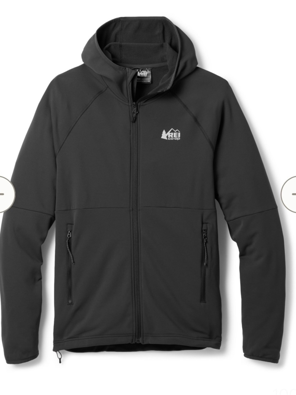 REI Co-op Black Hooded Fleece Softshell Jacket
